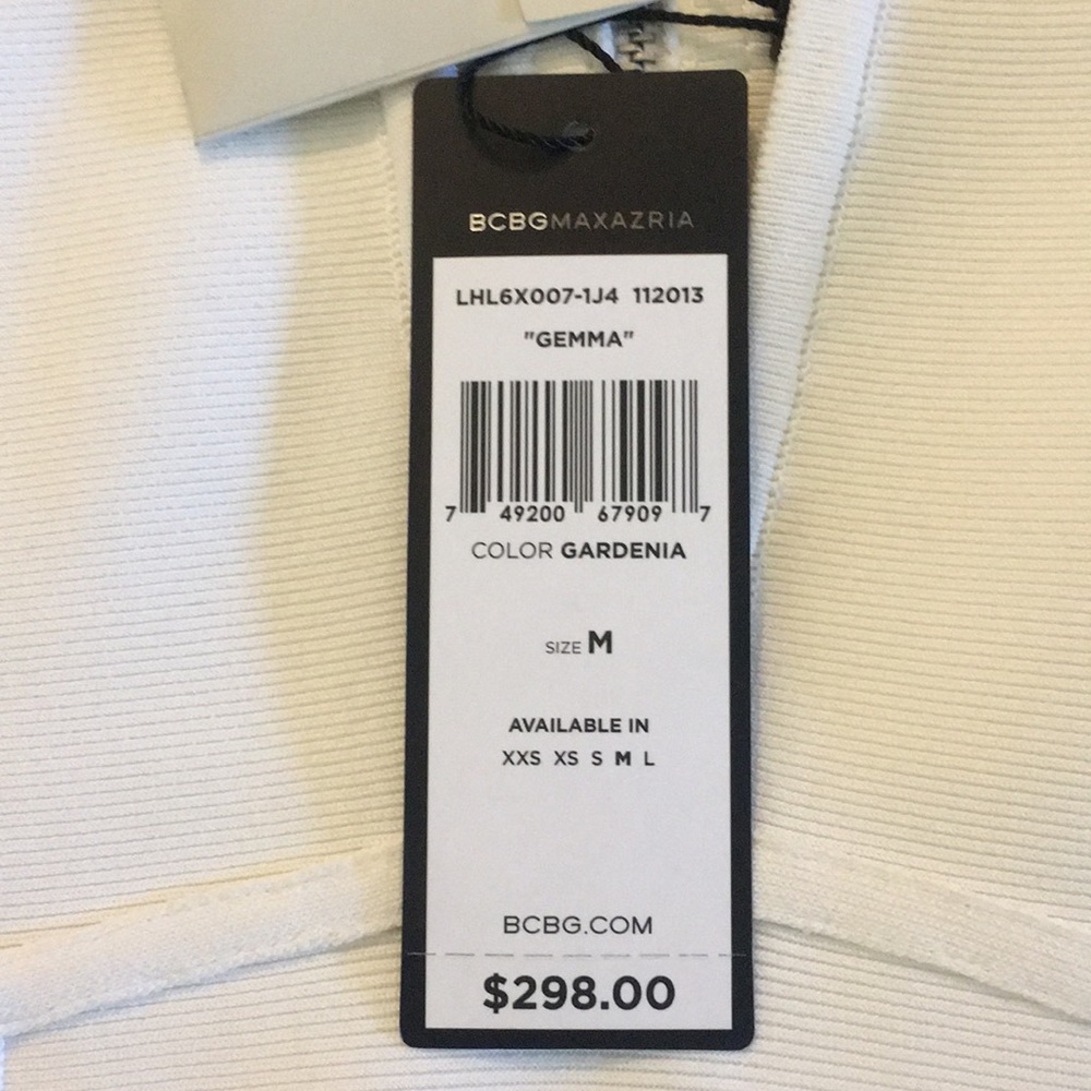 White BCBG dress